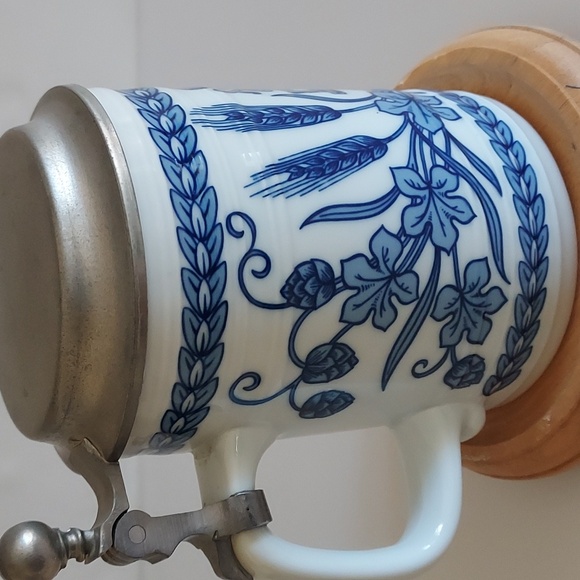 Vintage German Porcelain Beer Stein With Pewter Lid - Schönwald Germany - Picture 14 of 17